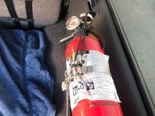 Fire extinguisher pin was rattling.