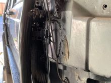 I ran the CB antenna wire down the “A” pillar and drilled a hole with a grommet into the kick panel area. 