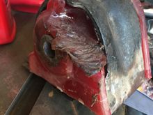 The melted motor mount (such a pain in the arse to get out btw)