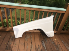 New fender painted by a local body shop 