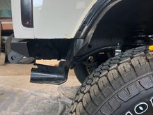 The plastic wheel well liners need a trim 