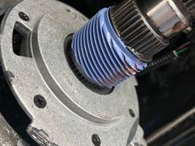 Here the damage to the ring gear is a little more visible. The teeth are worn on the end, just enough for the speedometer gear teeth to become misaligned. 