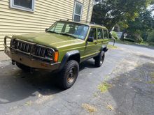 96 with stock 15x7 wheels + 1.25 spacers and 30x9x15 tires