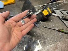 The larger diameter rotabroach cutters in my kit make a nice starting piece for the round plugs I’ve been doing. 