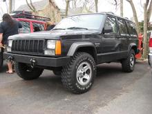 This is after the spacers and shackle lift, the bumper, and the 30's.