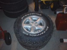well i got two tires.. rims going to brothers 2002 grand cherokee