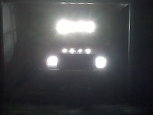 after wiring them up, two on bumper are remote controled and the batt in it is dead so cant turn them on yet.