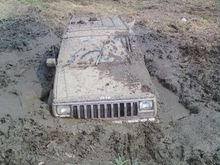 stuck from the front