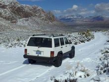snow red rock