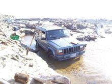 Yea, a log under the front axle..