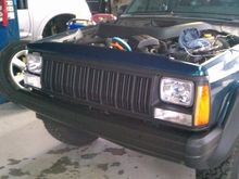 working on finishing grill