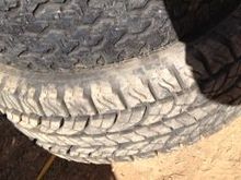 top tire old. bottom new