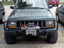 heres the new winch and bumper