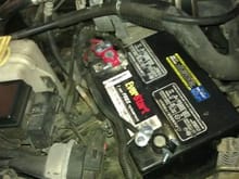 My old battery.  The heat killed it a few weeks after this picture.