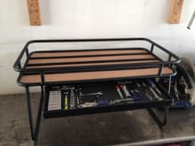 Sliding tool tray installed and paint