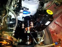 Bracket and PS pump mounted onto 99  intake