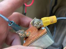 Switch and conector-that has a red cable to a fuse  plug.