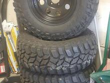 painted wheels, mount & balance