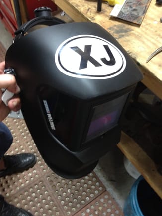 also bought a welding helmet and had to put a stick on it