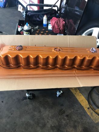 Needed to change my valve cover gasket so decided to paint it while it was off and replace the valves on top