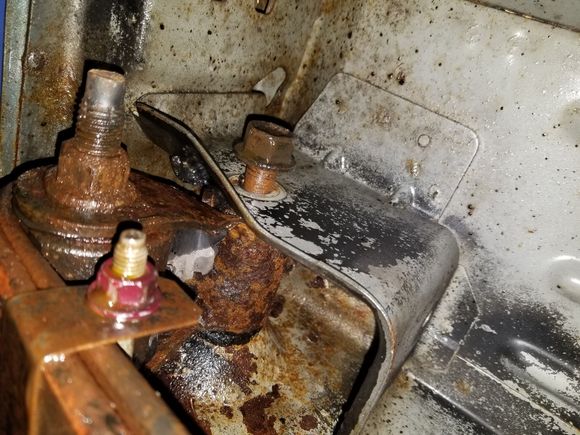 passenger side rear bolt. loose from both