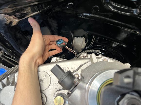 The third connector is the speed sensor, which was just about a foot to short to reach the end of the transfer case. 