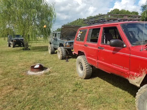 Made it back in one piece, Jon put in a new shaft, and we got camp ready.