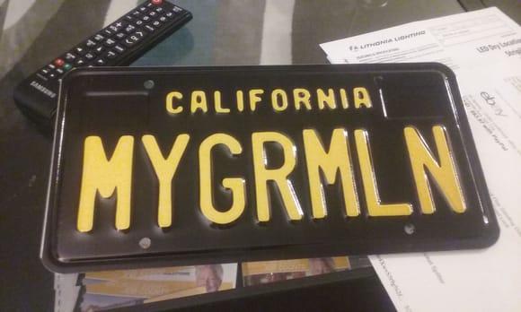 I also got my plates today.