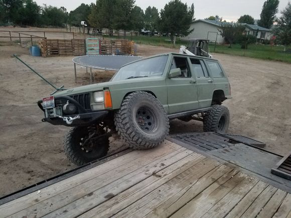 These pickup shocks are kyb monomax and definitely valved stiffer than cheap jeep shocks. Fairly simple bolt on with minor welding.