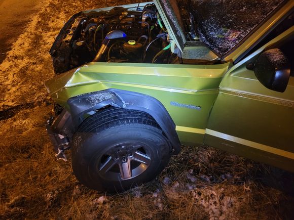 Had a nice encounter with a jersey barrier back in January. 