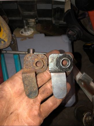 I made a new flag nut for the track bar. Note the larger diameter nut. 