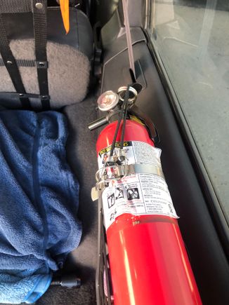 Fire extinguisher pin was rattling.