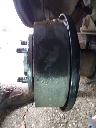 Driver's side trailing shoe