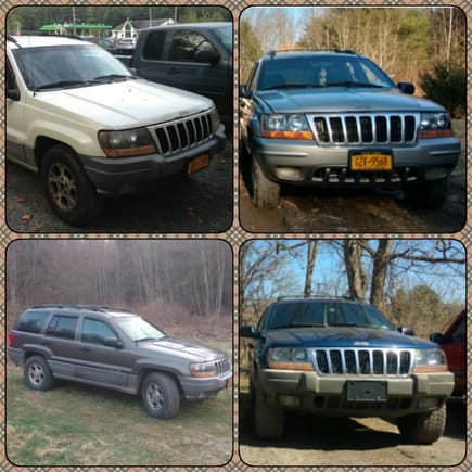Jeeps from the start to now. Two 4.0's and two 4.7's