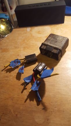 relay where wires had melted 2nd time around. what is it for? (friend says: heater choke relay). none of numbers show up when searched, not sure how to replace it. thought maybe there was an issue with this, that's why wires had melted right by it, and that's why I wanted to replace it.