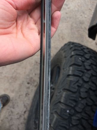 The trim pieces will fit back on by pressing the groove of seal onto the door, in reverse order of removal.