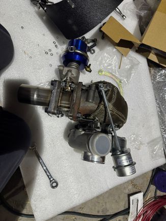 I installed an internal watergate for safety. The watergate in blue will need to be relocated. It’s clocked for my application with oil drain on bottom and compressor outlet pointing upward. 