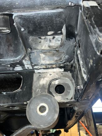 Bottom view with a skim coat of epoxy. Once this cures, it’ll be sanded and I’ll shoot primer over all the bare metal. 
