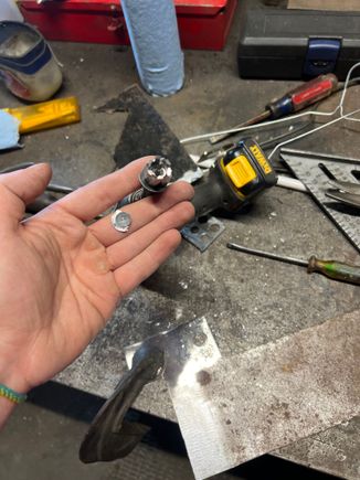 The larger diameter rotabroach cutters in my kit make a nice starting piece for the round plugs I’ve been doing. 