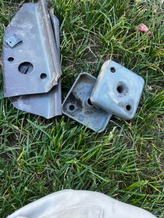 Drill out spot-welds. 