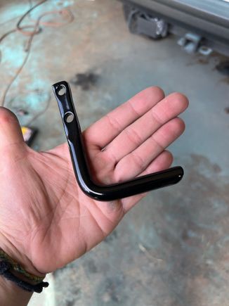 I also powder coated this little tailpipe hanger I made a while back. 