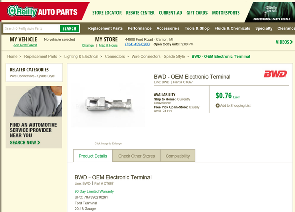 Test Leads Ford Mini-Block Terminals Source