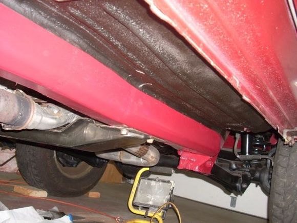 Jeep undercoated up to unibody stiffeners, then painted entire bottom front to back.