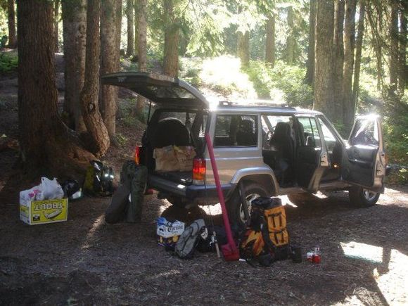 When I'm camping out of a backpack I'm a minimalist, but when I'm camping out of the cherokee I bring everything!