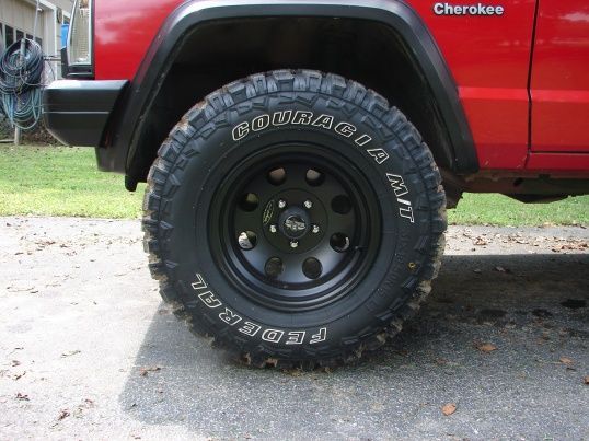 NEW TIRES HAHA now my wheels actually look like there were meant to be there lol