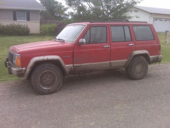 my jeep later that day (now added kc lights to replace the fogs, light bar with 3 400 watt tractor fog lights, 6.5 inch lift and 34 inch tsl super swapers