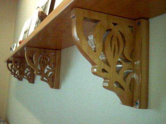 This is one of my first scroll projects.  3/4" clear pine
