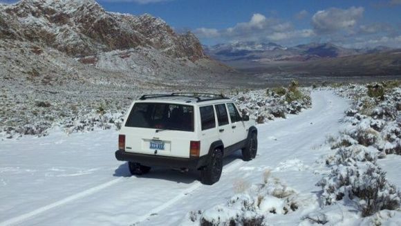 snow red rock