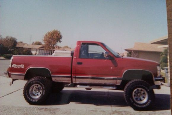 My 92 Chevy Chromed out work truck on 35's