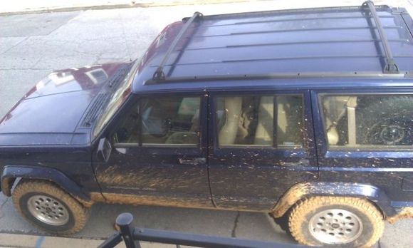 muddy jeep